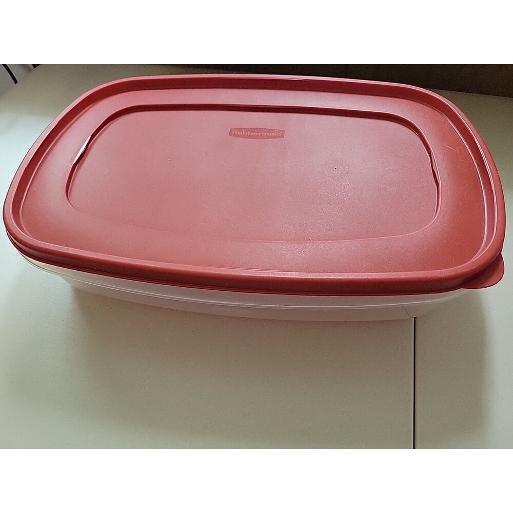 Rubbermaid Servin Saver 7J73 with Red 7J75 Lid 24 Cup Y19
